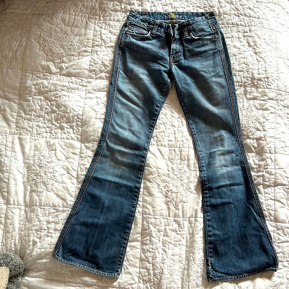 Seven 7 For All Man Kind Boot Cut Denim Jeans